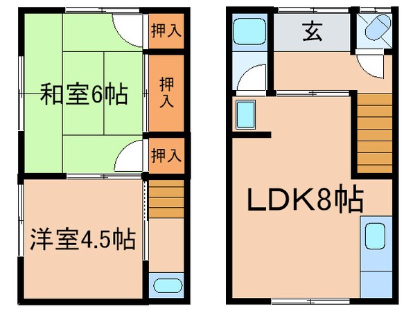 吉川貸家の物件間取画像